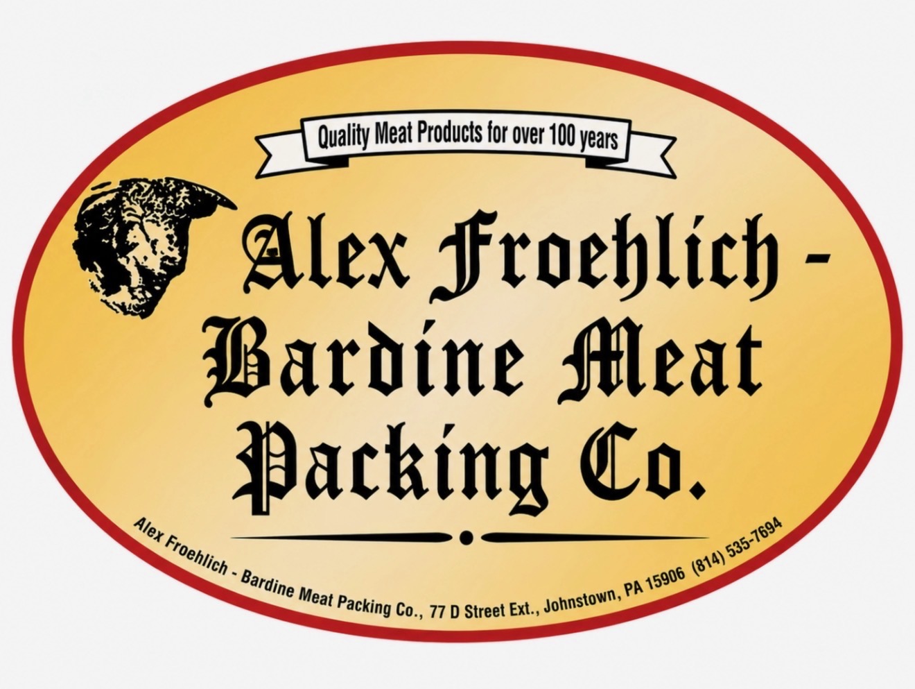 Alex Froehlich-Bardine Meat Packing Co. Logo